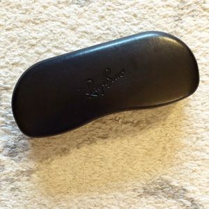 Classic black leather Ray Ban sunglasses case